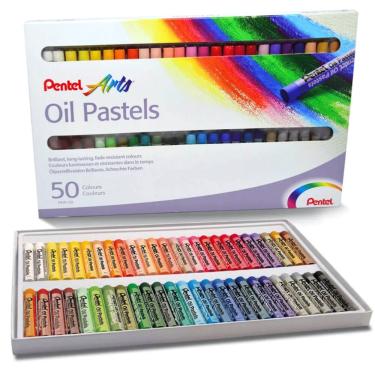 Imagem de Giz Pastel Oleoso Oil 50 Cores Pentel