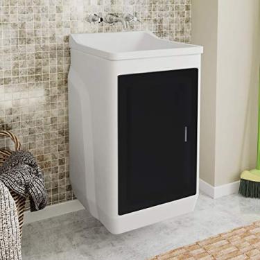 Imagem de Gabinete Plástico com Tanque 15L 1 Porta GTQ0 Branco/Preto Astra Branco