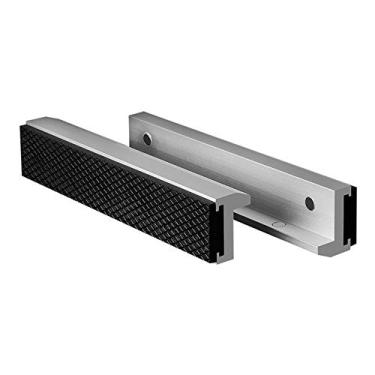 Imagem de 2 peças de tampa magnética para torno de bancada com cobertura universal macia de torno de mandíbulas protetoras para torno de metal (2 peças de 100 mm (4 polegadas))