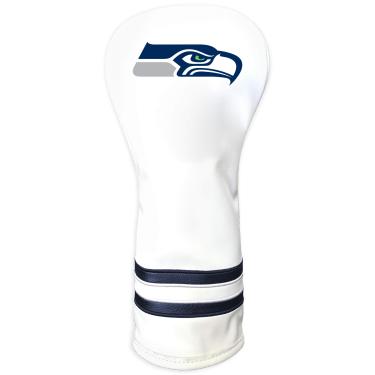 Imagem de Team Golf NFL Seattle Seahawks Capa de cabeça branca vintage Fairway Fairway branca para taco de golfe Fairway, design de ajuste de forma, design retrô e excelente qualidade