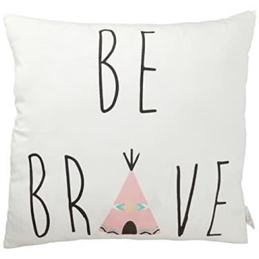 Imagem de Giz de Cor Confecções Almofada Seja Corajoso Suede Cru