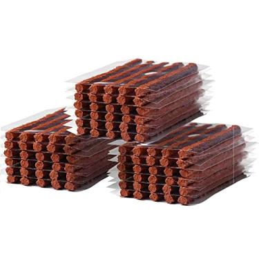 Imagem de Vankcp 150 peças de cordas de reparo de pneu, 4 × 0,6 cm tira de vedação de borracha para reparo de pneu natural, kit de reparo de plugue de pneu plano para pneu sem câmara de ar para carro, bicicleta, motor, carrinho de mão, ATV, UTV