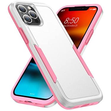 Imagem de Para iPhone 11 12 13 Pro Max Xs XR X SE 2020 8 7 6 Plus Case para PC rígido resistente TPU Pára-choques Capa traseira protetora, branco, rosa, para iPhone 7 8 Plus