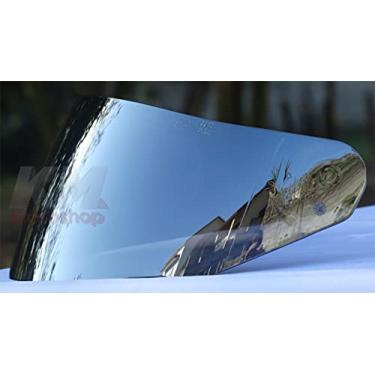 Imagem de Viseira Cromada Compativel Ls2 FF 309 FF 369 FF 359 Norisk FF 391 FF 389 SBK Texx Mercurio articulado Polivisor