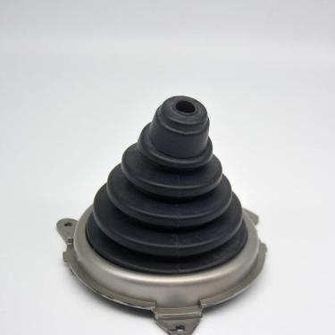 Imagem de Coifa de alavanca de câmbio para o carro HONDA Fit 2003-2008 PRETA Sanfonada Com Base Cinza