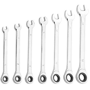 Imagem de Conjunto de chaves catraca de 6 mm-13 mm 12PT, conjunto de chaves de catraca métricas KINJOEK com movimento de 5° e 72 dentes para projetos com espaço apertado