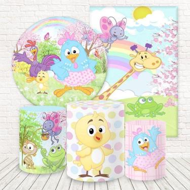 Imagem de Kit 2 Painéis E Capas 3D Sublimado Galinha Pintadinha