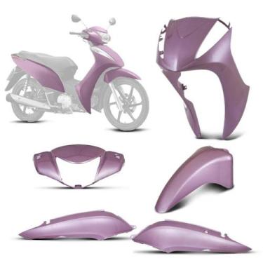 adesivo biz 125 rosa para moto 2010