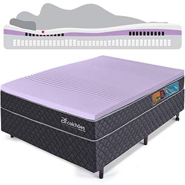 Imagem de Cama Box king Colchão Molas Ensacadas Com Pillow de Tecnologia Tridimensional Relax BF Colchões 193x203x57cm