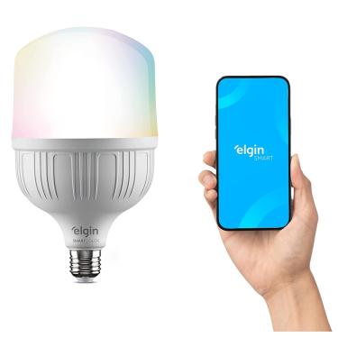 Imagem de Lampada Bulb LED T 30W Bivolt RGB WIFI Elgin 48LSB30WIFI0 Compatível Com Alexa e Google Home