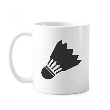 Imagem de Badminton Sport Caneca com padrão geométrico simples cerâmica café porcelana xícara louça