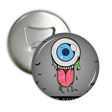 Imagem de Emblema multifuncional com emblema de ímã de geladeira e monstro do Dia das Bruxas Universo e Alienígena