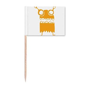 Imagem de Universo Alienígena monstro criatura amarela palito bandeira marcador topo decoração de festa