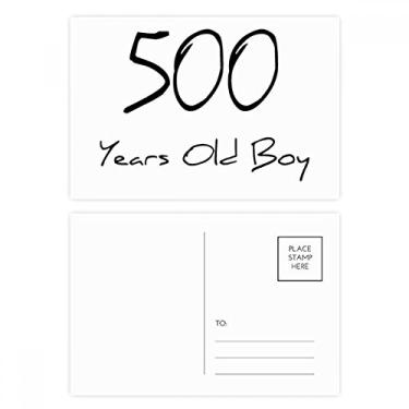 Imagem de Cartão postal de aniversário para meninos de 500 anos de idade, cartão de agradecimento