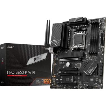 Imagem de MSI Placa-mãe PRO B650-P WiFi ProSeries (AMD AM5, ATX, DDR5, PCIe 4.0, M.2, SATA 6Gb/s, USB 3.2 Gen 2, HDMI/DP, Wi-Fi 6E, AMD Ryzen 7000 Series)
