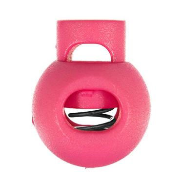 Imagem de West Coast Paracord Trava de cordão de bola redonda única de plástico - cordão paracord alternador (rosa, pacote com 20)