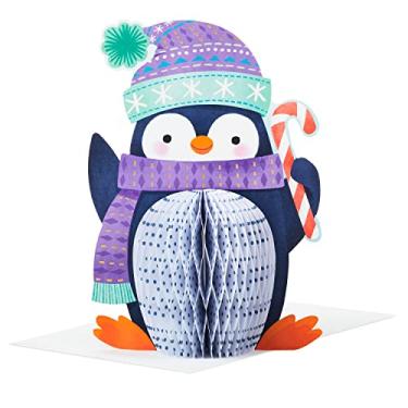 Imagem de Hallmark Cartão de Natal Pop Up Favo de Mel da Paper Wonder (Pinguim)