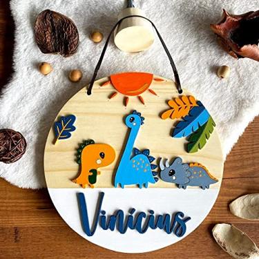 Imagem de Porta Maternidade - Flâmula Turma Dinossauro