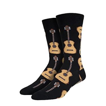 Imagem de Socksmith Meias masculinas para guitarra, pretas
