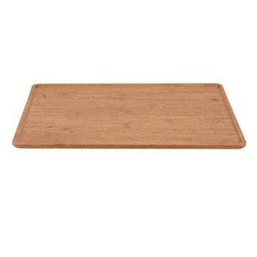 Imagem de Bandeja de Pão, Prato de Comida de Bambu de Fácil Limpeza, Superfície Plana Durável, Decoração de Casa Ampla Aplicação para Escritório (L)