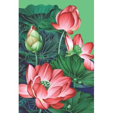 Imagem de Flowers And Ornament Motif Digital Design Ornament Border Illustration Notebook 6 x 9 120 Pages: Flower Fairies of the Spring