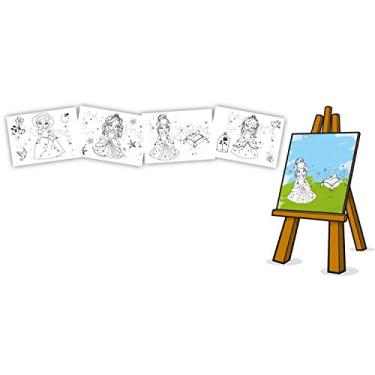 Imagem de Brinquedo para Colorir Princesas Baby com 4 Telas Brincadeira de Criança