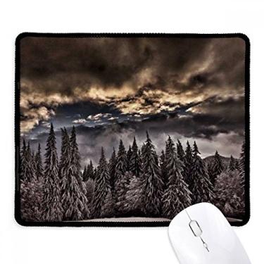 Imagem de Mousepad White Pine Sky Dark Sky Tapete de borracha para jogos