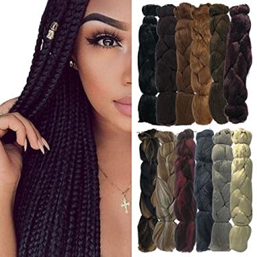 Imagem de Super Jumbo 399 Gramas Ser Mulher Aplique Para Tranças Box Braids Cor Preto