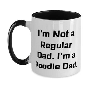 Imagem de I'm Not a Regular Dad. I'm a Poodle Dad. Caneca de 325 ml, presente de cachorro de poodle de amigos, copo inapropriado para amantes de cães