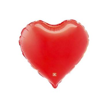 Imagem de Balão Microfoil Coração Vermelho - 18" 45cm - 1 Unidade - Balões São R