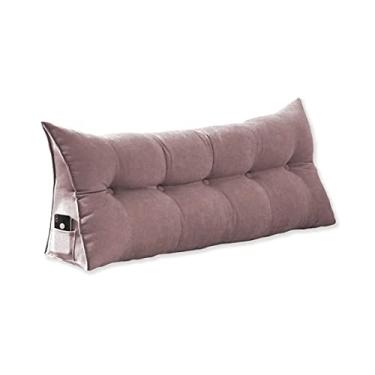Imagem de Cabeceira Almofada Para Leitura Na Cama Mel Solteiro 90 cm Suede Rose - LM DECOR