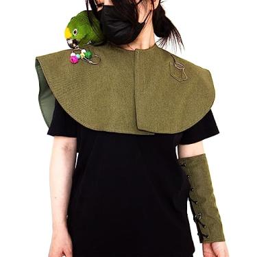 Imagem de Conjunto protetor de cocô de ombro de pássaro de estimação e protetor de braço antiarranhões, almofada de ombro anti-mordida, xale de fralda para papagaio, arara, periquito africano, periquito, agapornis fischeri, calopsita Lovebird