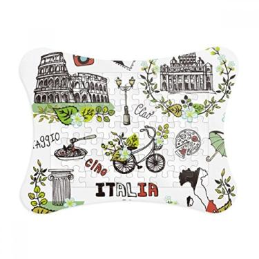 Imagem de Coliseu de primavera Roma Italy Graffiti Moldura de quebra-cabeça Decoração de imagem Enfeite de jogo de quebra-cabeça