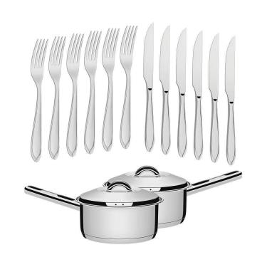 Imagem de Conjunto De Panelas Solar 16Cm 1,4L Com 60 Talheres De Mesa