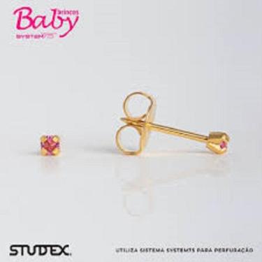 Imagem de Brinco Studex System 75 Baby Tiffany Rosa 2Mm - Cod 132