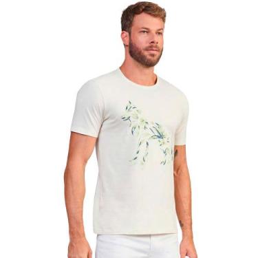 Imagem de Camiseta Acostamento Flower Wolf Ve24 Off White Masculino
