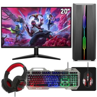 Imagem de Computador Gamer Completo RGB Intel Core i5 8GB SSD 512GB Kit Gamer Headset Monitor 20" Strong Tech