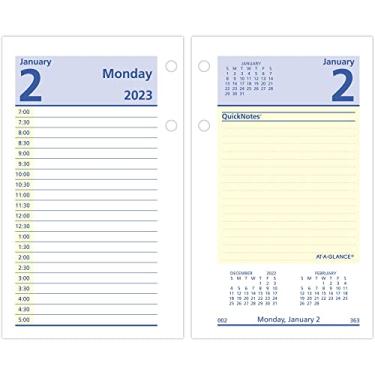 Imagem de AT-A-GLANCE Recarga de calendário diário de mesa 2023, 8 cm x 15 cm, folha solta, notas rápidas (E51750)
