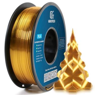 Imagem de Filamento PLA de 1,75 mm, Filamento de impressora 3D Geeetech Seda PLA 1,75 mm para impressora 3D e caneta 3D, 1 kg 1 carretel, Silk Gold