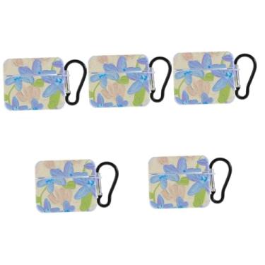 Imagem de Veemoon 5 Unidades tampa da caixa do fone de ouvido protetor proteraio phone suporte de fones de ouvido de couro sintético capas de fone de ouvido tampões de ouvido fones de ouvido sem fio