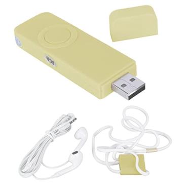 Imagem de MUNEFE Leitor de MP3, leitor de MP3 de música digital sem perdas portátil de 64 GB, e-book para ouvir romances para pen drive USB (amarelo)