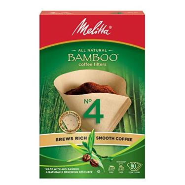 Imagem de Melitta 625000 filtros de café de bambu super premium, verde - 80 unidades