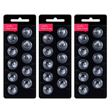 Imagem de Cúpulas para aparelho auditivo para substituição Oticon, cúpulas de baixo de ventilação aberta Oticon Minifit (pacote com 8 mm/3), cúpulas universais para aparelhos auditivos Oticon