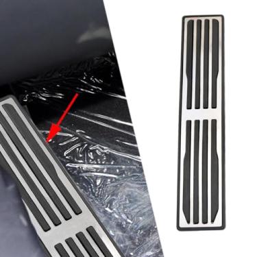 Imagem de MYMOCCY Capa de pedal de descanso de pé de aço inoxidável compatível com Jaguar XE XF XJL F-Pace F-Type Accessories Almofada de apoio para os pés placa antiderrapante