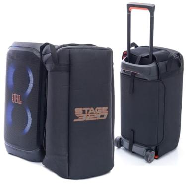 Imagem de Capa Bolsa Case Triboshop Compatível com Jbl Partybox Stage 320 Espumada Proteção e Transporte Seguros Anti Impacto Alças Reforçadas