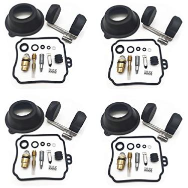 Imagem de Kit de reparo de carburador diafragma de êmbolo peças de junta de agulha flutuante para Yamaha Seca II XJ600N XJ600S 1996-2003 XJ600 XJ 600 N S (4 conjuntos)