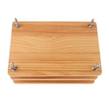 Imagem de rockible Prensas de livro de madeira, prensas de encadernação, prensas de papel plana, máquina para desktop de escritório doméstico, encadernação diy,