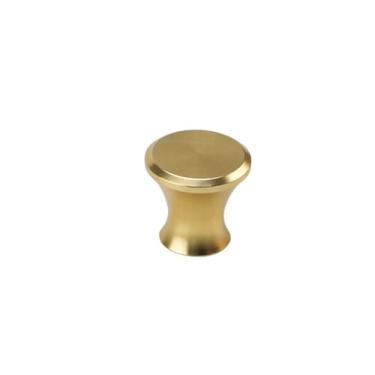 Imagem de Maçaneta dourada de alumínio com furo único, maçaneta redonda para gaveta de guarda-roupa, móveis para armário de cozinha, maçaneta pequena para porta, decoração de casa, a07