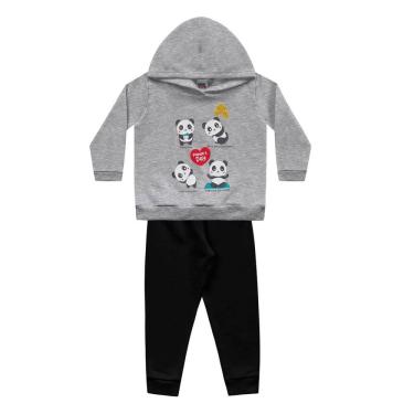Imagem de Conjunto Moletom Bebê Menina Panda