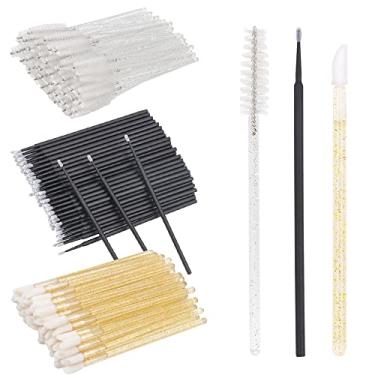 Imagem de Kit de suprimentos de extensão de cílios, 300 peças, pincel descartável de microcotonete, carretel de sobrancelha, pincel de batom, aplicador de rímel, varinha de rímel, ferramenta de pincel de